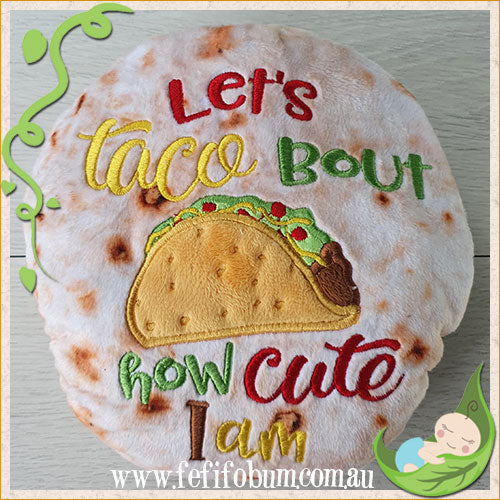 Embroidered Minky Nappy (LARGE) - Let's taco 'bout how cute I am