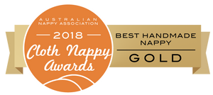 Australian Nappy Association 2018 Cloth Nappy Awards Best Handmade Nappy Gold Award