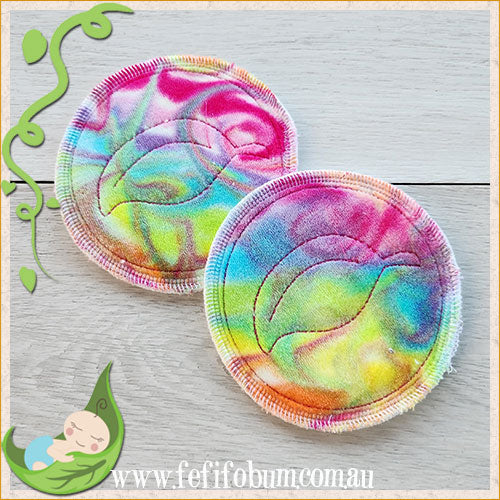 (BP004) Breast Pads - Days - hand dyed bamboo velour